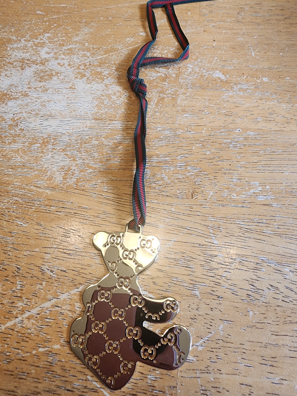 vintage Gucci Teddy Bear Sherry Line Keychain / Ornament